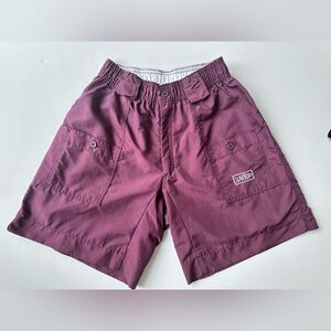 Men's AFTCO Maroon Cargo Fishing Shorts Size 28